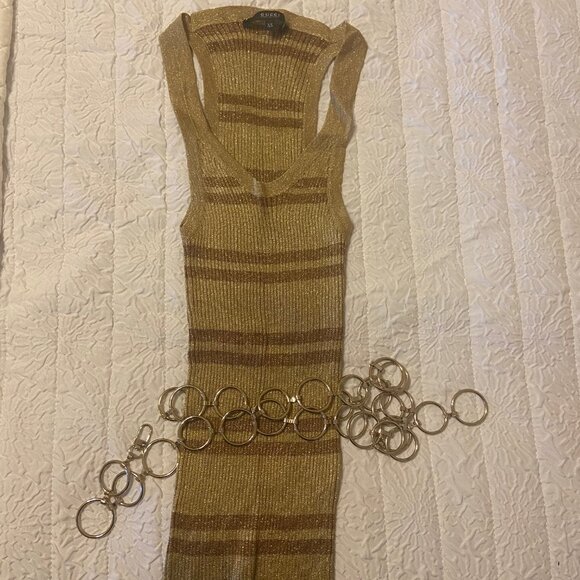 NWOT Gucci Gold Sleeveless Sweater - Size XS - Picture 2 of 3